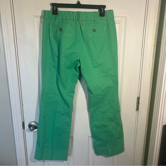 Lands End Women’s Pants Size 6P Bootcut Dark Mint Green Preppy Petite Cotton - Picture 4 of 16
